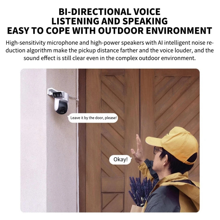 Xiaomi CW500 Dual Camera 8MP Outdoor IP66 Waterproof Support AI Detection Two-Way Voice WiFi Camera, US Plug Xiaomi CW500 Dual Camera 8MP Outdoor IP66 Waterproof Support AI Detection Two-Way Voice WiFi Camera, US Plug